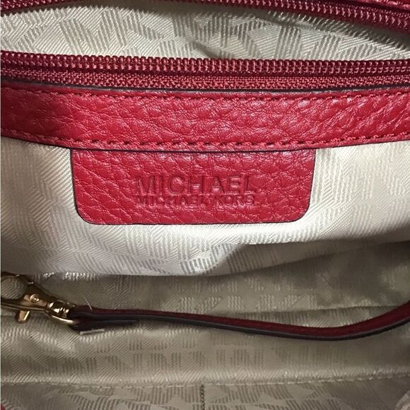 MICHAEL Michael Kors Red Jet Set Chain Messenger Shoulder Crossbody Bag - Picture 6 of 16